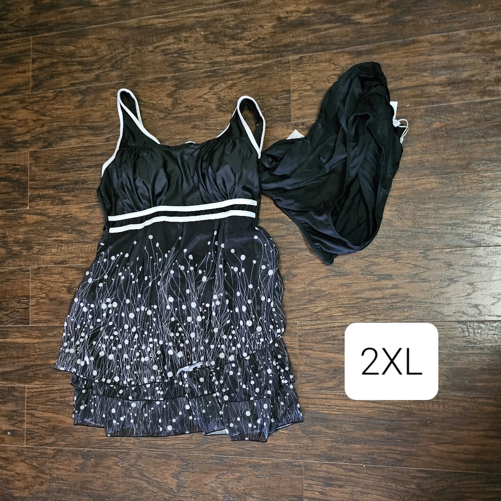 New swimming tankini set size  2xl